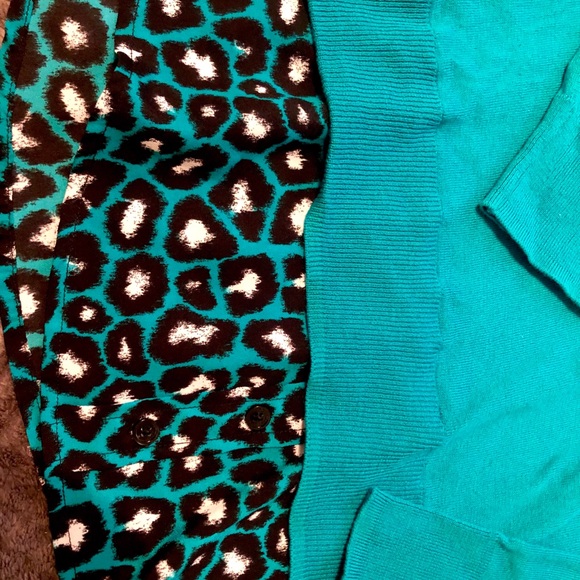 Michael Kors Faux Layered Shirt Sweater Combo - Picture 3 of 4